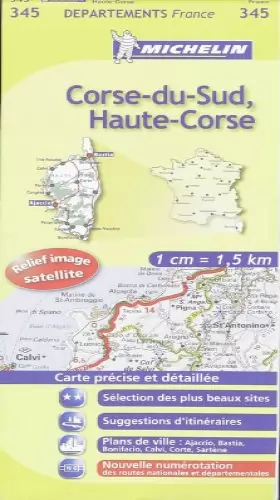 Couverture du produit · Carte DPARTEMENTS Corse-du-Sud, Haute-Corse