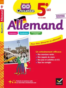 Couverture du produit · Allemand 5e - LV2 (A1 vers A2): cahier d'entraînement et de révision