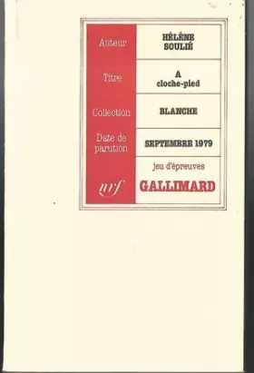 Couverture du produit · A CLOCHE PIED