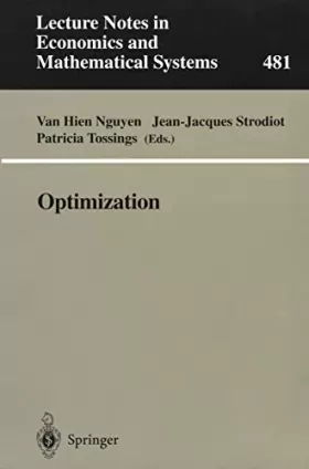 Couverture du produit · Optimization: Proceedings of the 9th Belgian-french-german Conference on Optimization Namur, September 7–11, 1998