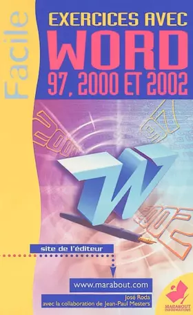 Couverture du produit · Word 2000 à 2002 : Exercices