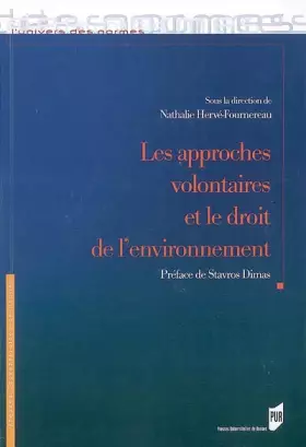 Couverture du produit · Les approches volontaires et le droit de l'environnement