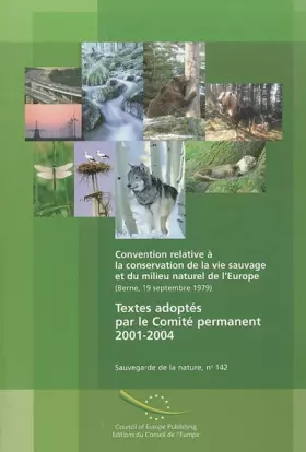 Couverture du produit · Convention relative à la conservation de la vie sauvage et du milieu naturel en Europe