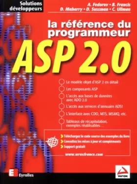 Couverture du produit · La référence du programmeur ASP 2.0