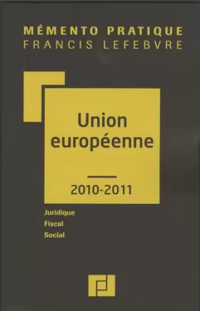 Couverture du produit · Union européenne : Juridique, fiscal, social