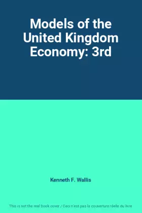 Couverture du produit · Models of the United Kingdom Economy: 3rd