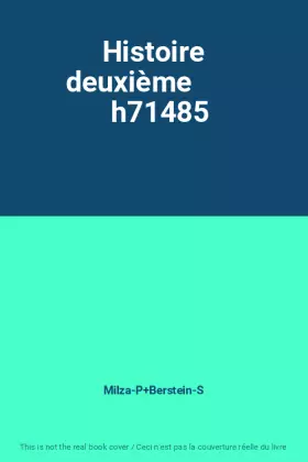 Couverture du produit · Histoire deuxième          h71485