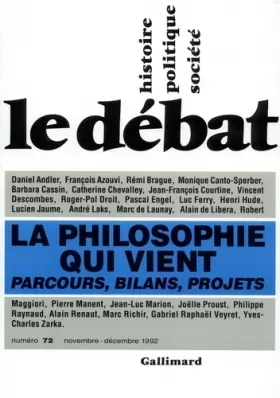 Couverture du produit · Le débat 72 : novembre 1992