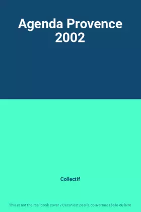 Couverture du produit · Agenda Provence 2002
