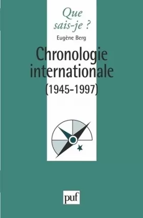 Couverture du produit · Chronologie internationale : 1945-1997