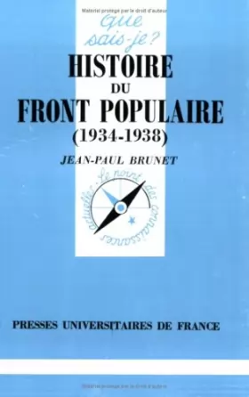 Couverture du produit · 1934-1938 Histoire du Front Populaire