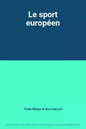 Couverture du produit · Le sport européen