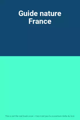 Couverture du produit · Guide nature France