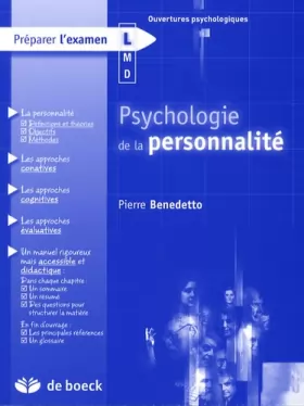 Couverture du produit · Psychologie de la personnalité