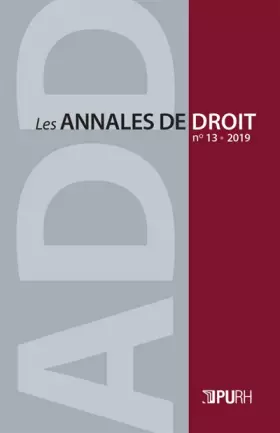 Couverture du produit · LES ANNALES DE DROIT, N 13 / 2019