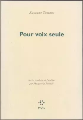 Couverture du produit · Pour voix seule