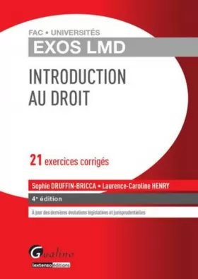 Couverture du produit · Exos LMD - Introduction générale au Droit, 4ème Ed