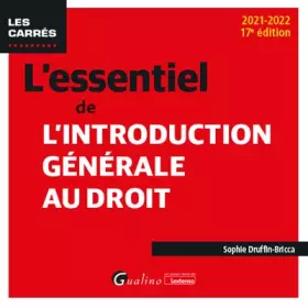 Couverture du produit · L'essentiel de l'introduction générale au droit: Une nouvelle édition à jour pour la rentrée universitaire de 2021