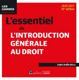 Couverture du produit · L'essentiel de l'introduction générale au droit