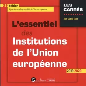 Couverture du produit · L'essentiel des Institutions de l'Union européenne (2019-2020)