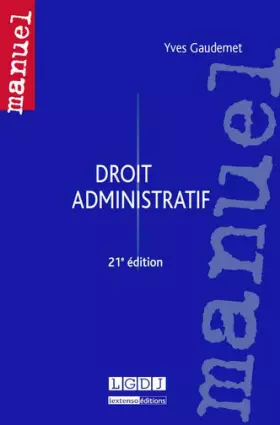 Couverture du produit · Droit administratif, 21ème Ed.