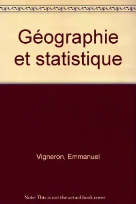 Couverture du produit · Géographie et Statistique