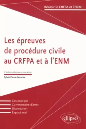 Couverture du produit · Les Épreuves de Procédure Civile au CRFPA et à l'ENM
