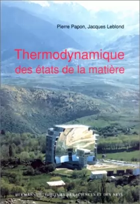 Couverture du produit · Thermodynamique des états de la matière