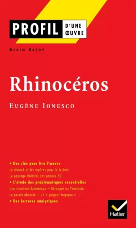 Couverture du produit · Profil d'une oeuvre : Rhinocéros de Ionesco