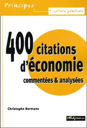 Couverture du produit · 400 citations d'économie commentées & analysées