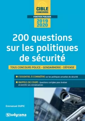 Couverture du produit · 200 questions sur les politiques de sécurité 2019-2020
