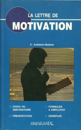 Couverture du produit · La lettre de motivation