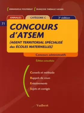 Couverture du produit · Concours d'ATSEM (Agent Territorial Spécialsé des Ecoles Maternelles) : Catégorie C
