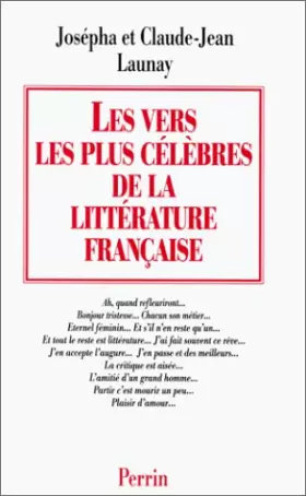 Couverture du produit · Les vers les plus célèbres de la littérature Française