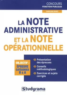 Couverture du produit · La note administrative et la note opérationnelle