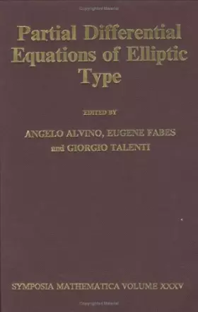 Couverture du produit · Partial Differential Equations of Elliptic Type