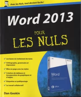 Couverture du produit · Word 2013 Pour les Nuls