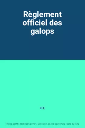 Couverture du produit · Règlement officiel des galops