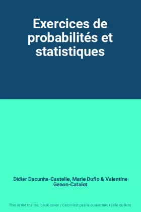 Couverture du produit · Exercices de probabilités et statistiques