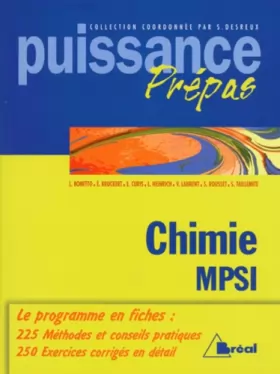 Couverture du produit · Chimie générale : Classes préparatoires, premier cycle universitaire, MPSI