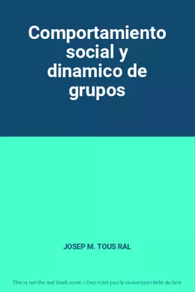 Couverture du produit · Comportamiento social y dinamico de grupos