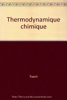 Couverture du produit · Thermodynamique chimique