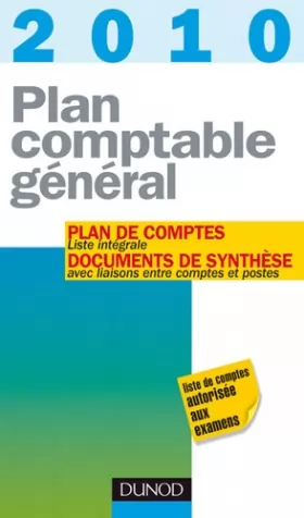 Couverture du produit · Plan comptable général 2010