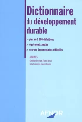 Couverture du produit · Dictionnaire du développement durable