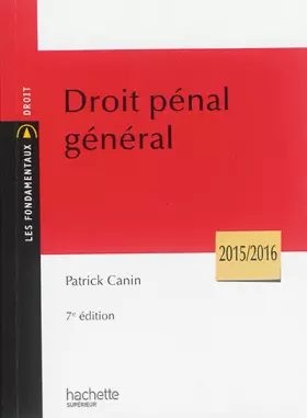 Couverture du produit · Droit Pénal Général