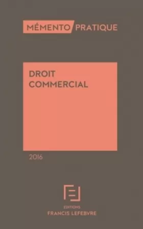 Couverture du produit · MEMENTO DROIT COMMERCIAL 2016