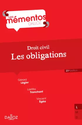 Couverture du produit · Droit civil. Les obligations - 21e éd.