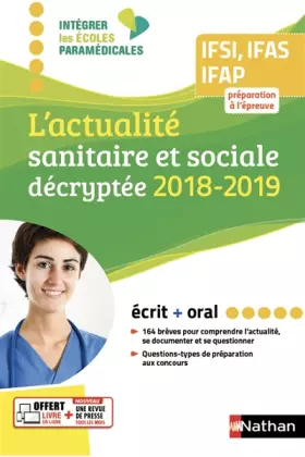 Couverture du produit · L'actualité sanitaire et sociale décryptée - Ecrit - Oral - 2018/2019