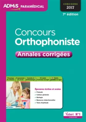 Couverture du produit · Concours orthophoniste - Annales corrigées