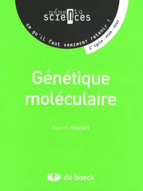 Couverture du produit · Génétique moléculaire